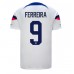 Billige Forenede Stater Jesus Ferreira #9 Hjemmebane Fodboldtrøjer VM 2022 Kortærmet